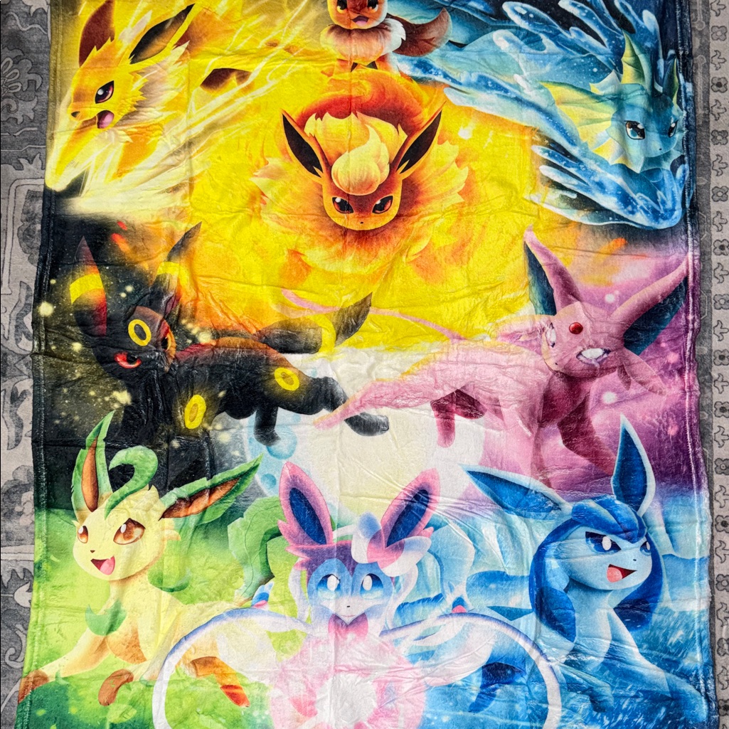 Colorful Pokmon Blanket 52 X 38 Brand New